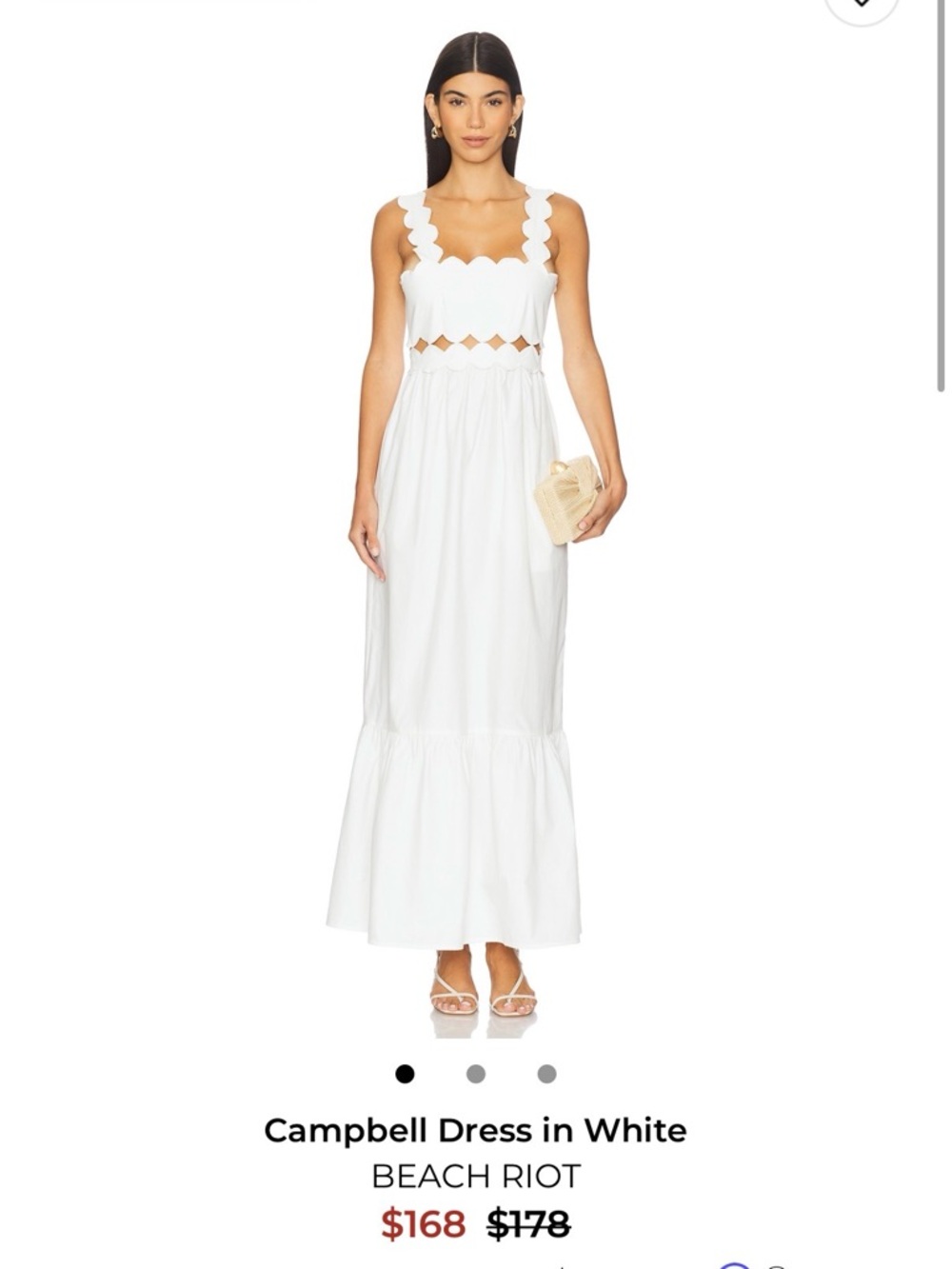 Beach Riot White Campbell Maxi Dress